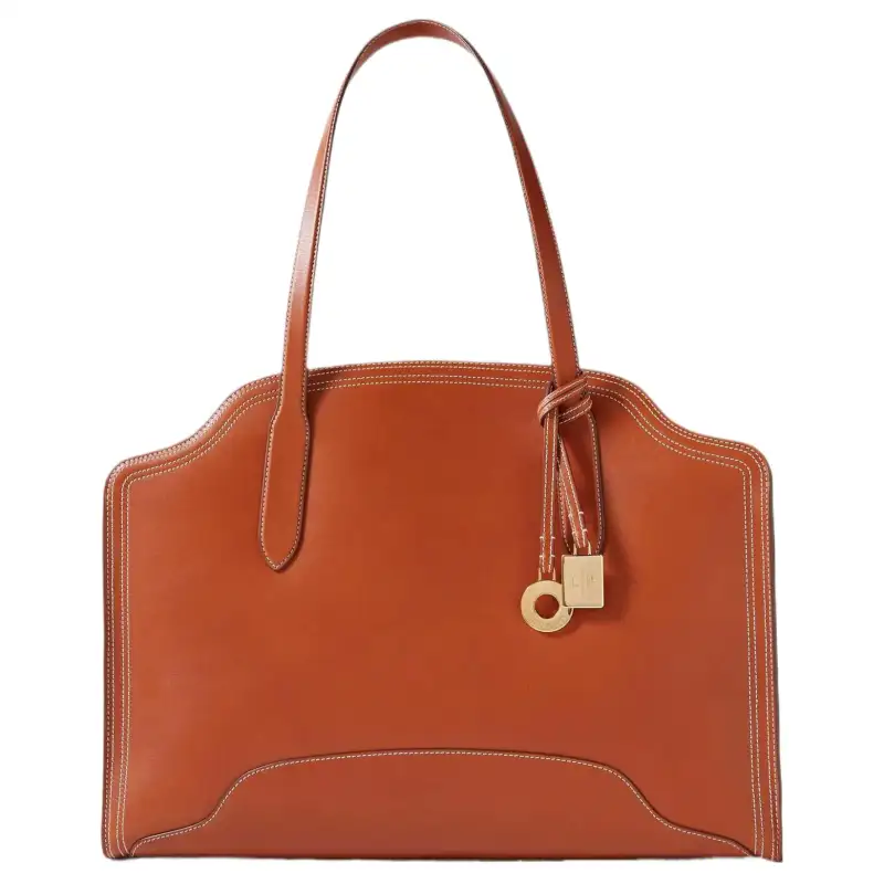 Loro Piana Sesia Calfskin One Shoulder Handbag Women's Tan