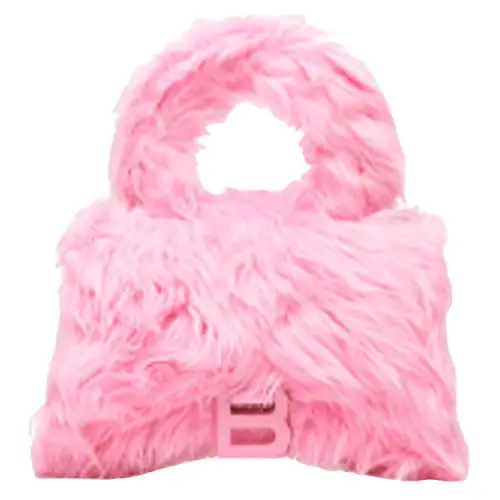 Balenciaga Plush Handbag Women's Pink