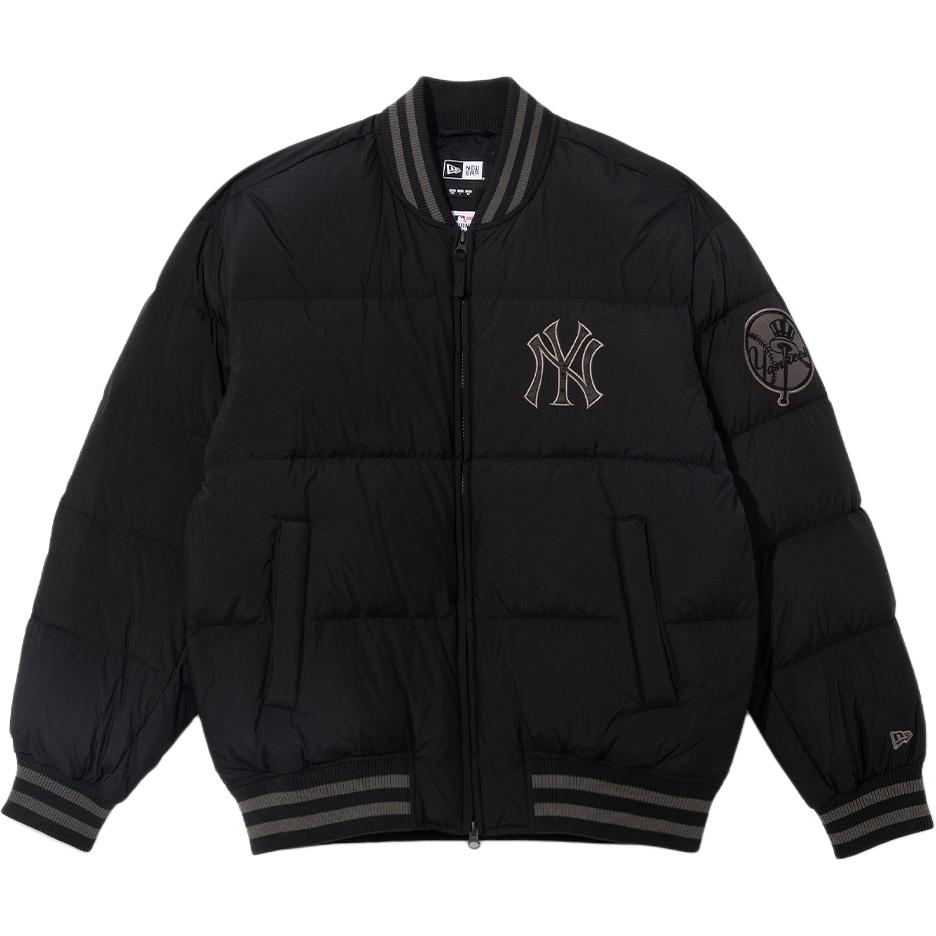 New Era FW25 MLB BOMBER DOWN JACKET Series New York Yankees Baseball Stand Collar Zipper Long Sleeve Casual Simple High-Looking Loose Short Basic Down Jacket American Korean Version Same Style for Men and Women