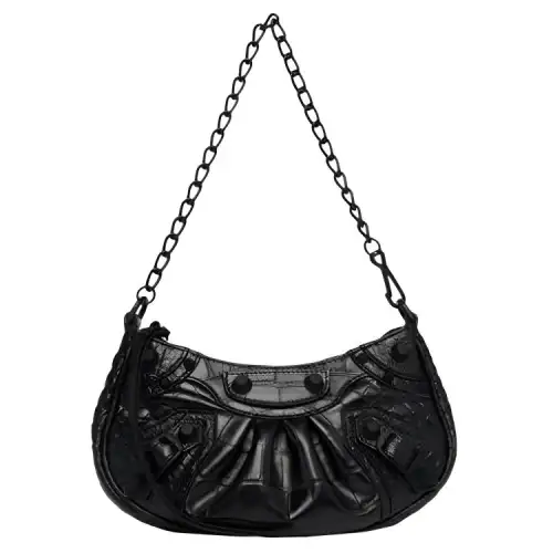 Balenciaga Le Cagole Cow Leather Shoulder Bag Mini Women's Black