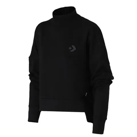 Converse Sweater Knit Mock Neck Knitwear Women's Black