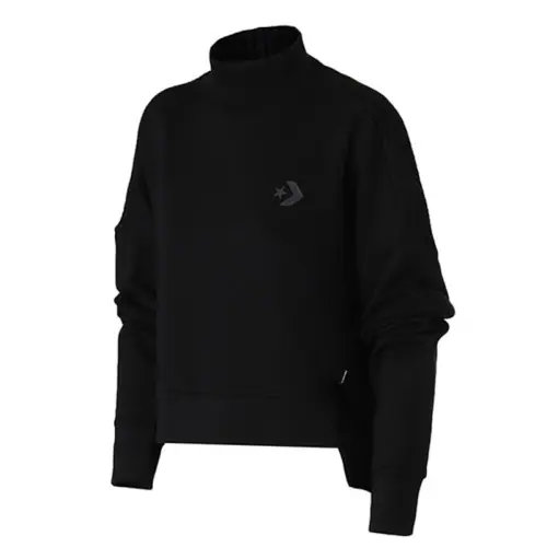 Converse Sweater Knit Mock Neck Knitwear Women's Black