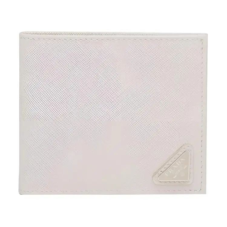 PRADA Saffiano Leather Wallet Men's White