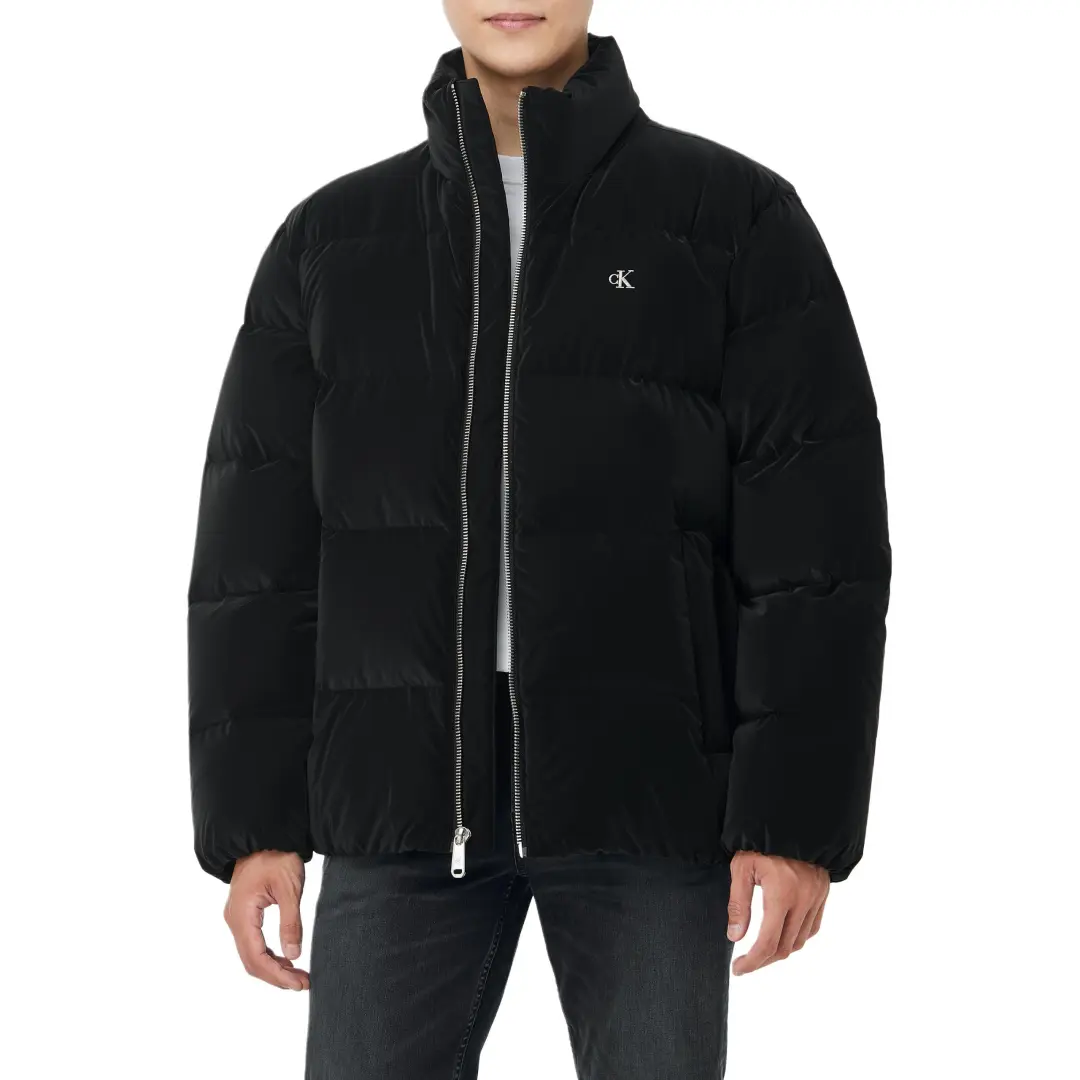 Calvin Klein Down Jackets Men's Black Stand Collar Moderate