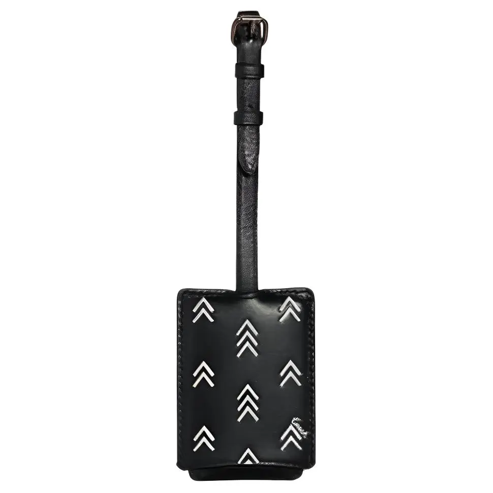 COACH Leather Luggage Tag Black