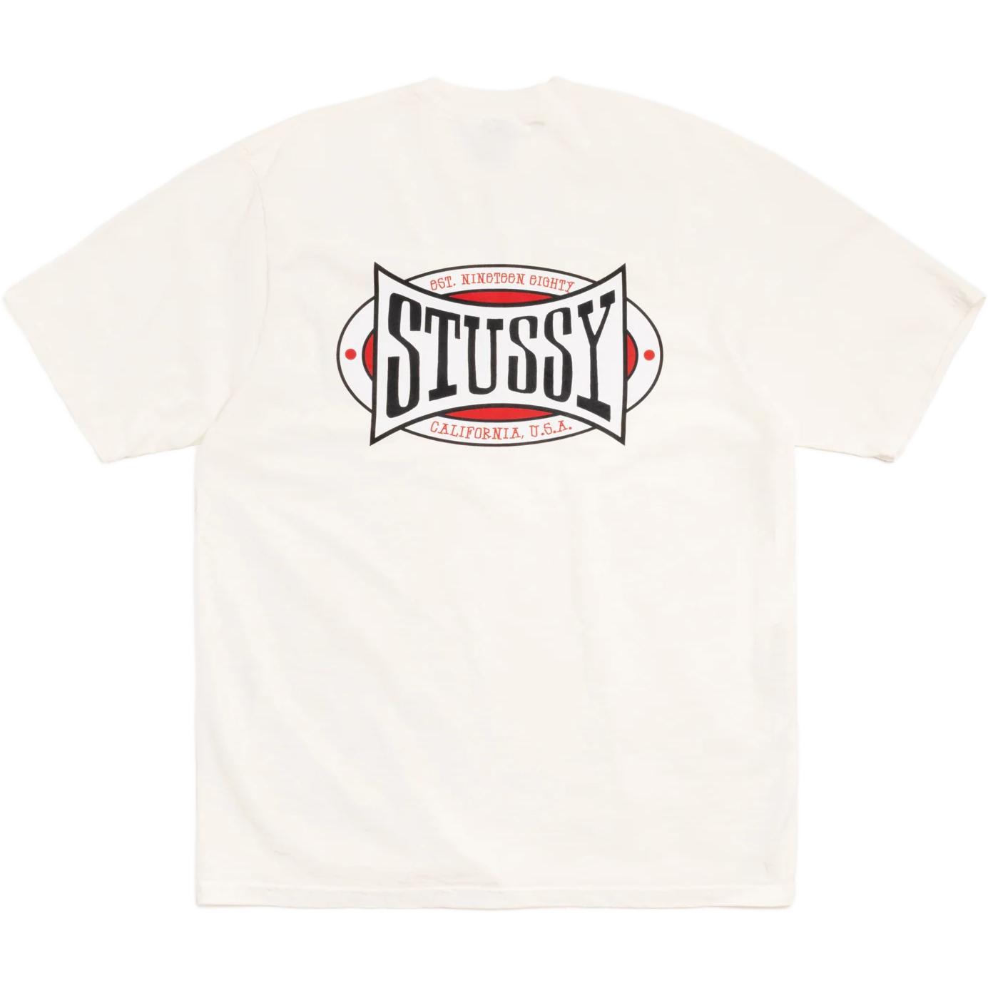 Футболка Stussy CHAMPION OVAL TEE PIGMENT DYED (серая)