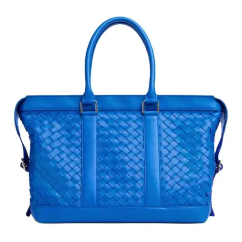 Bottega Veneta Cow Leather Handbag Men's Cobalt Blue