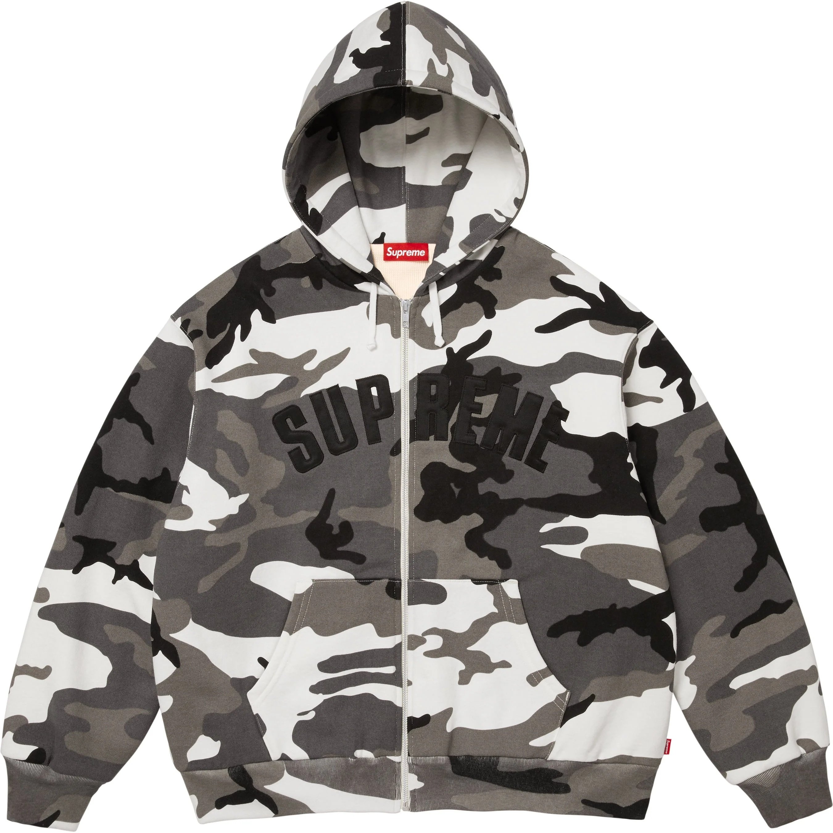 Худи Supreme Supreme FW25 WEEK8 Arc Thermal Lined Zip Up Hooded Sweatshirt (черное)