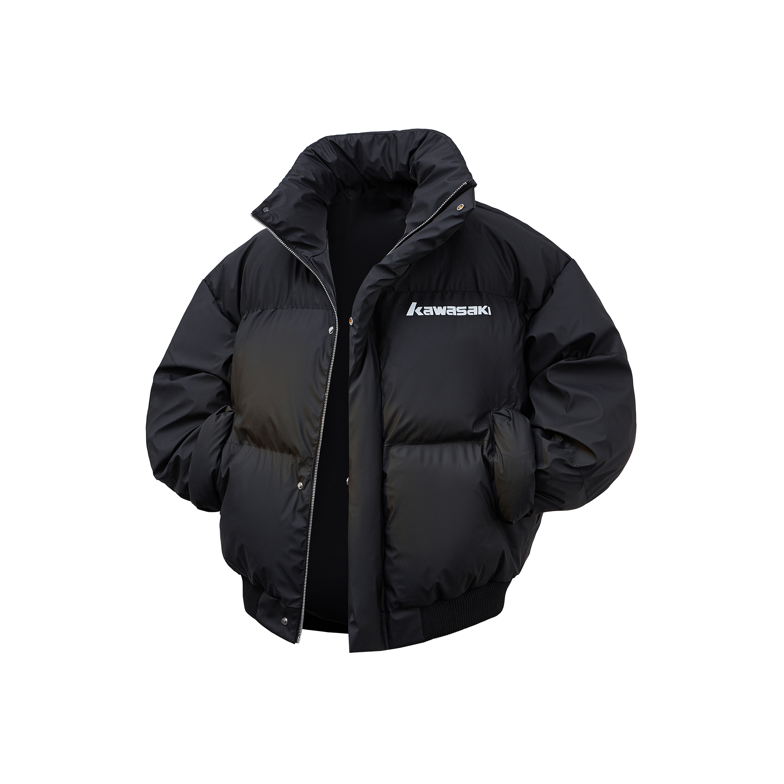 Куртка Kawasaki из экокожи (черная)