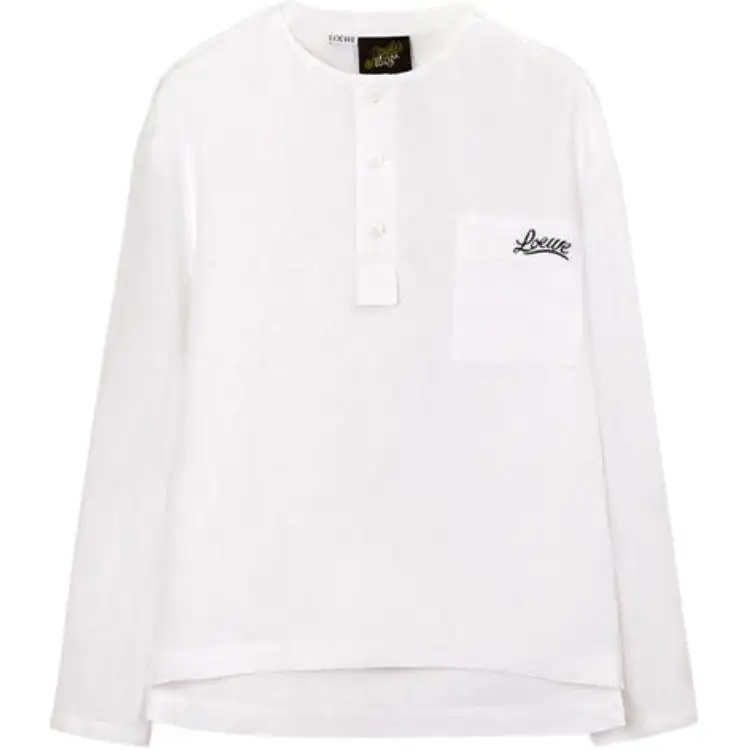 LOEWE Shirts Men's White Crew Neck Moderate