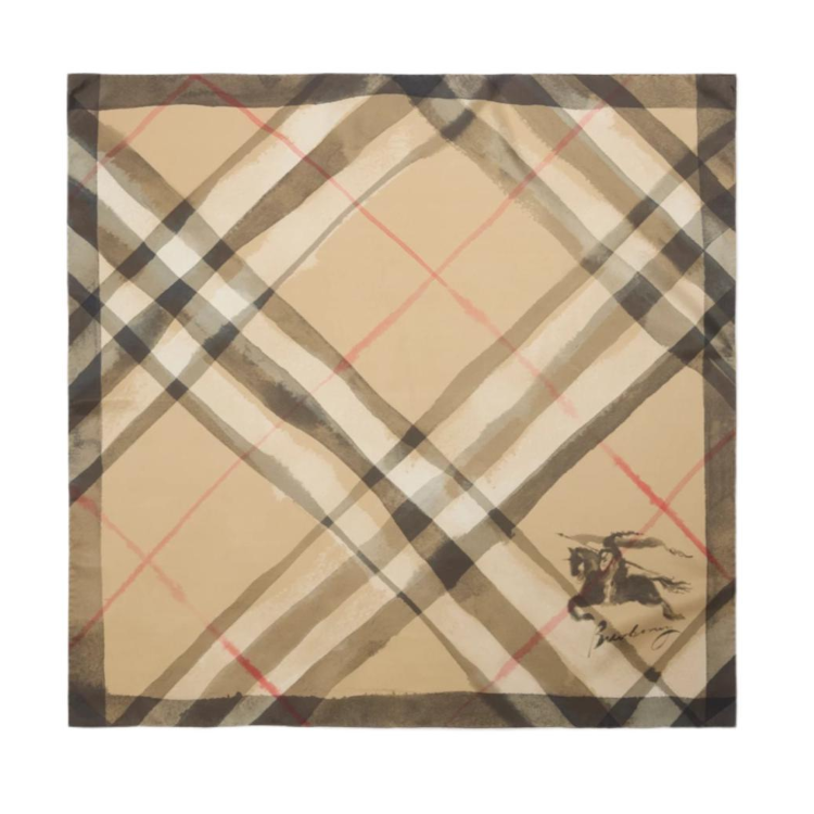 Женский шарф Burberry logo (бежевый)
