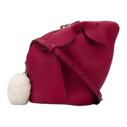 LOEWE Cow Leather Crossbody Bags Mini Women's Pink
