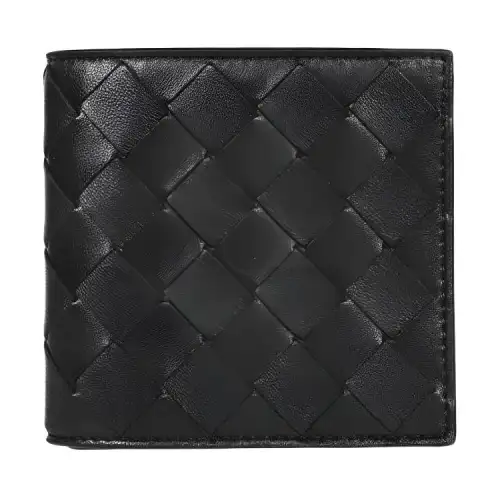 Bottega Veneta Leather Trifold Wallet Men's Black