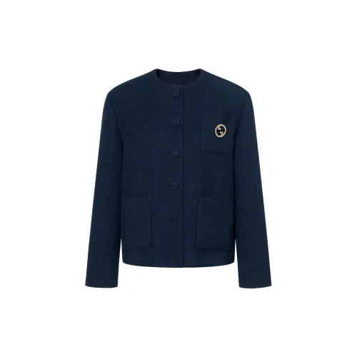 GUCCI G Brooch Tweed Jacket