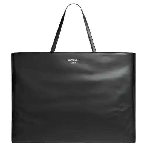 Balenciaga Smooth Calfskin Tote Bag, Shopping Bag, Handbag Extra Large Men's Black