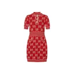 GUCCI Gg Monogrammed Polo Dress