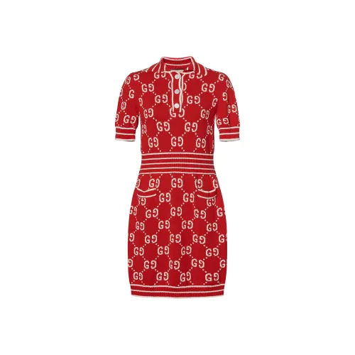 GUCCI Gg Monogrammed Polo Dress