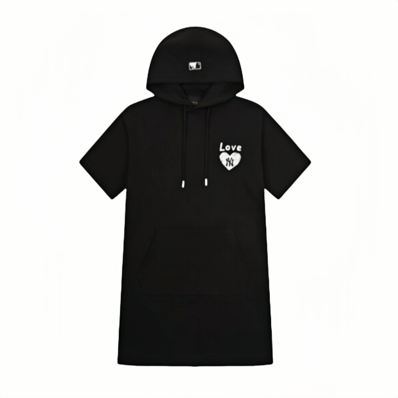 Женское платье-худи MLB NY Yankees Heart Hooded Dress (черное)