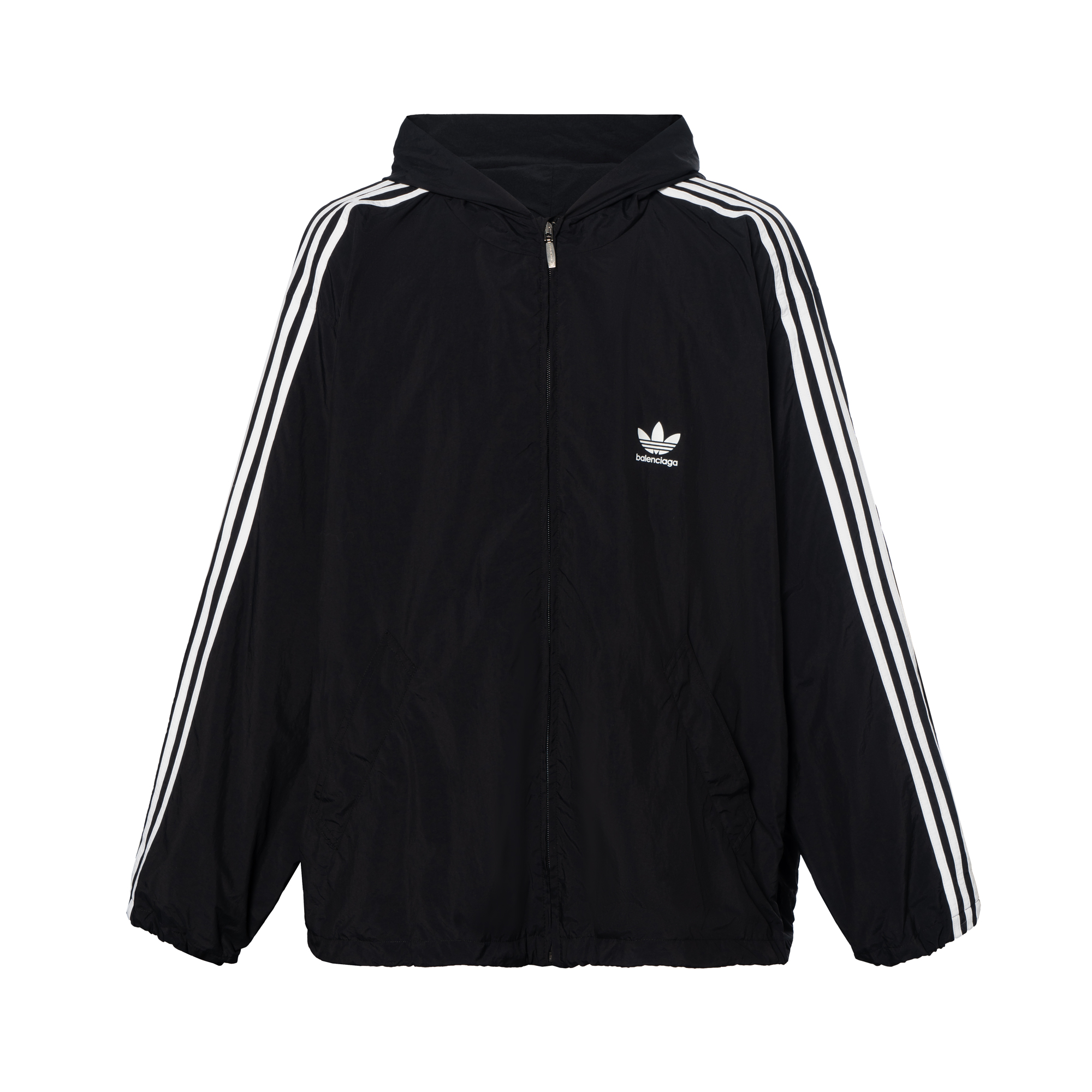 Мужская куртка Balenciaga x adidas originals Коллаборация с вышивкой (черная)