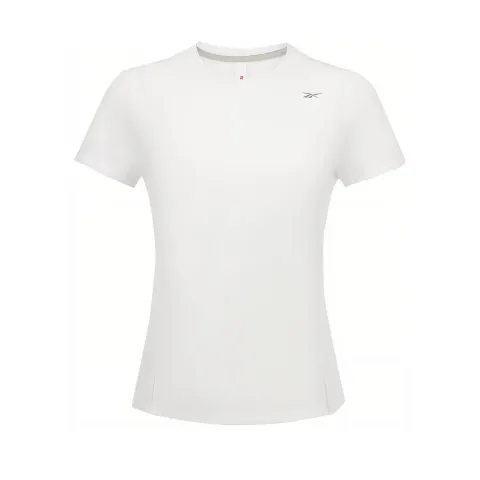 Reebok T-Shirts Women's White Crew Neck Moderate Nipped-in Waist