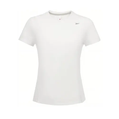 Reebok T Shirts Women's White Crew Neck Moderate Straight Fit