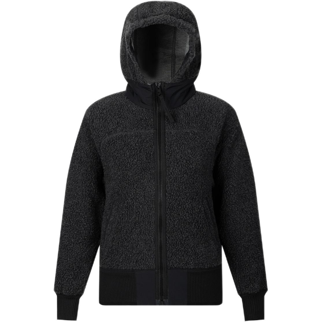 Canada Goose Canada Goose Simcoe Series SS22 off-shoulder sherpa hoodie wool fleece zipper velvet coat women's iron gray