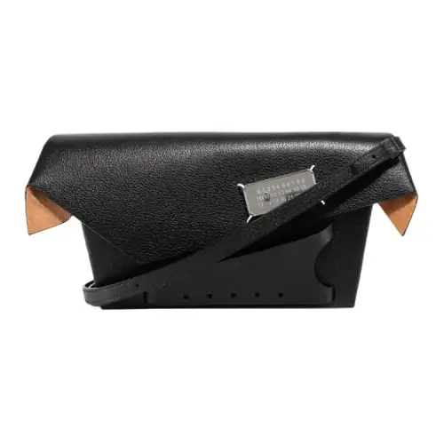 Maison Margiela Leather Shoulder Bag, Crossbody Bag Large Women's Black