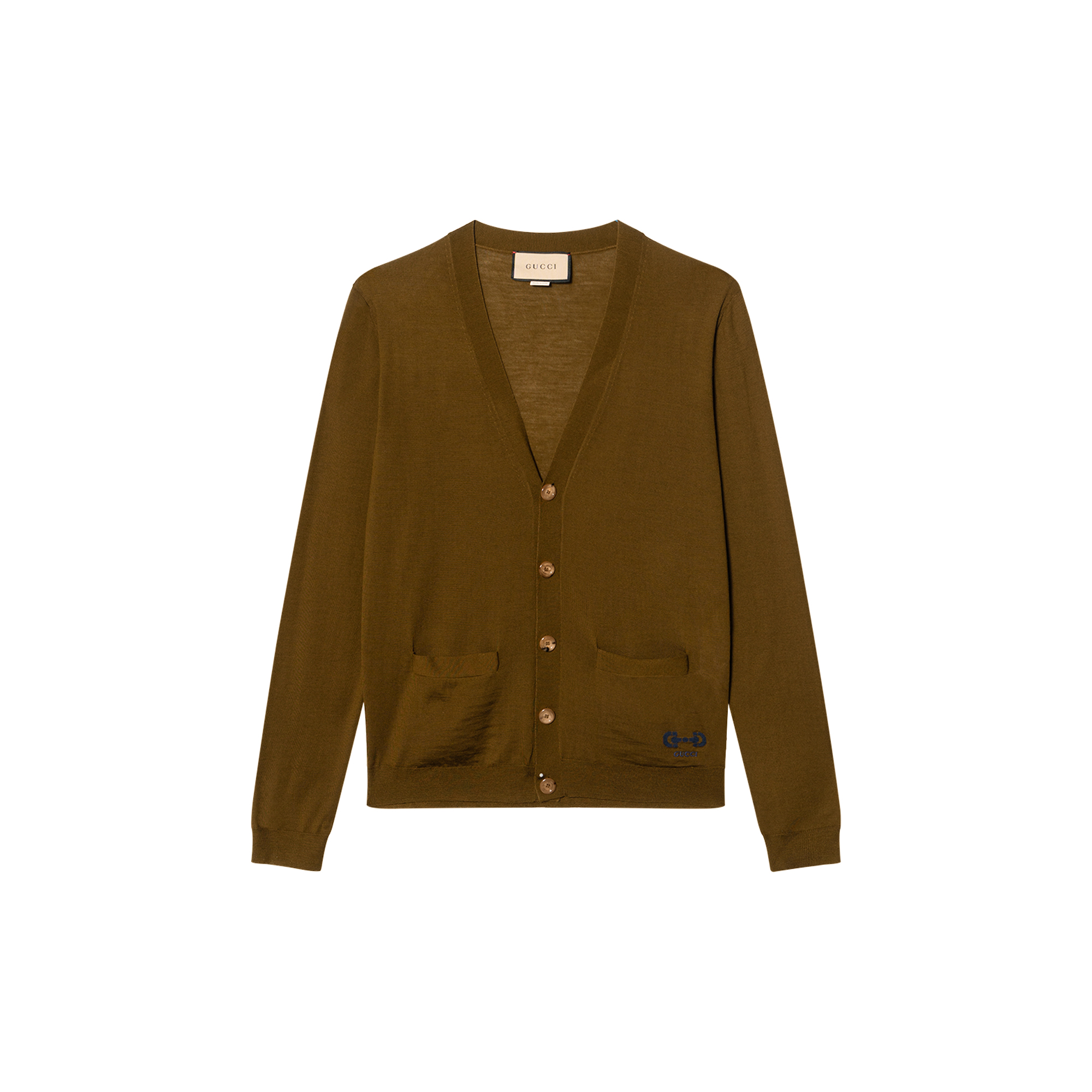intarsia-knit wool cardigan