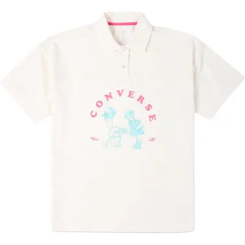 Converse NOSTALGIAOVER Polo Shirt Women's White