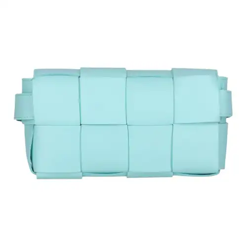 Bottega Veneta CASSETTE Sheepskin Fanny Pack Mini Women's Blue
