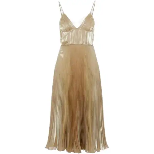 Prada Technical Voile pleated midi dress