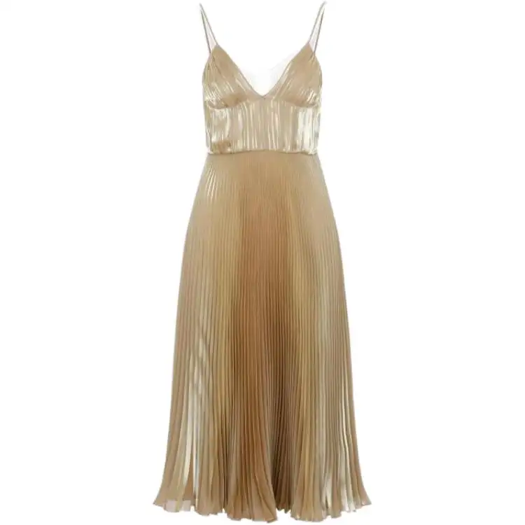 Prada Technical Voile pleated midi dress
