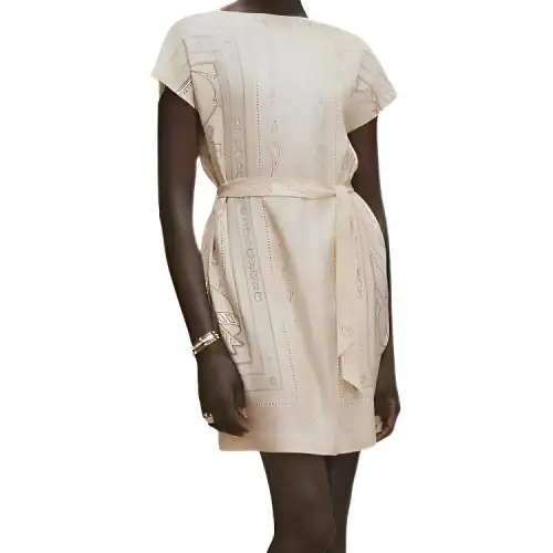 HERMES FW25 Short Sleeved Dress Women's