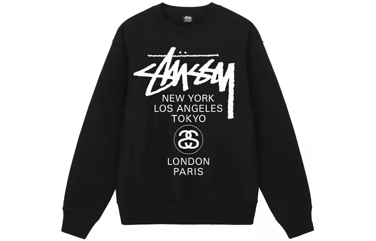 Stussy World Tour Crewneck Ash Heather