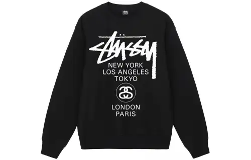 Stussy World Tour Crewneck Ash Heather