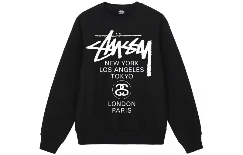 Stussy World Tour Crewneck Ash Heather