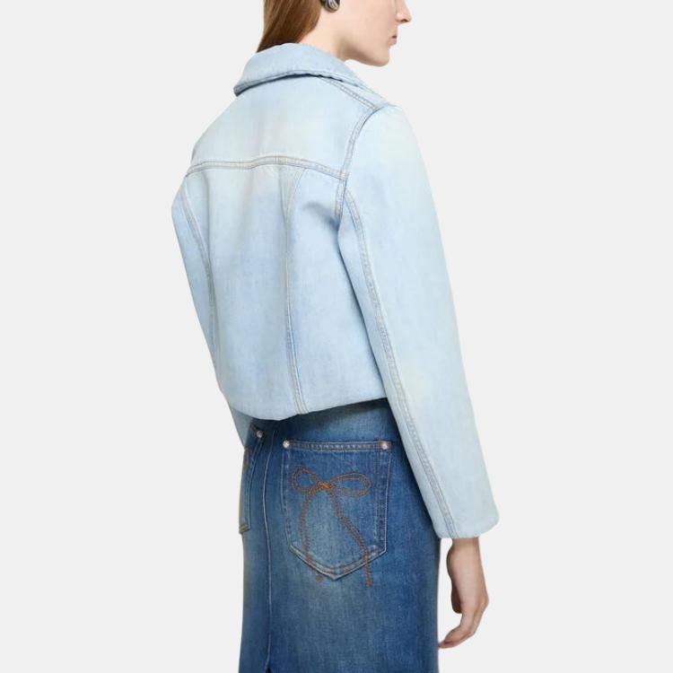 Женская куртка Acne Studios (голубая) — фото 5