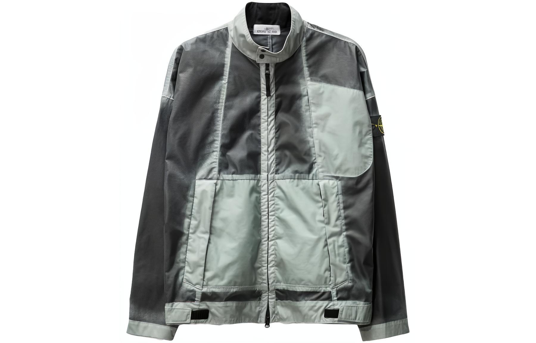 Мужская куртка STONE ISLAND Hand Sprayed (небесно-голубая)