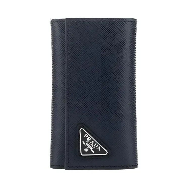 PRADA Leather Wallet Men's Blue
