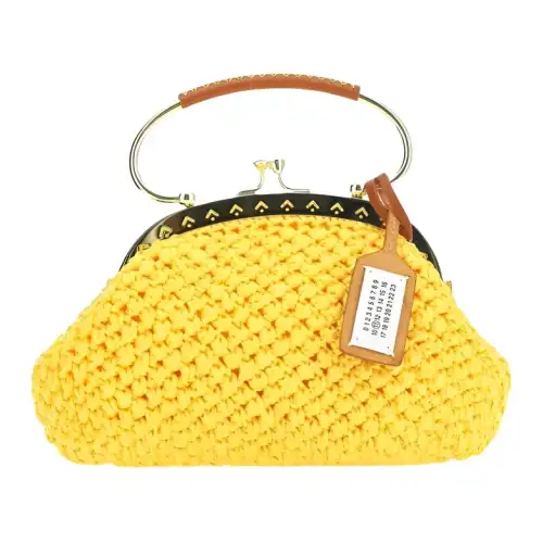 Maison Margiela Buckle Chain Shoulder Strap Handbag Women's Yellow