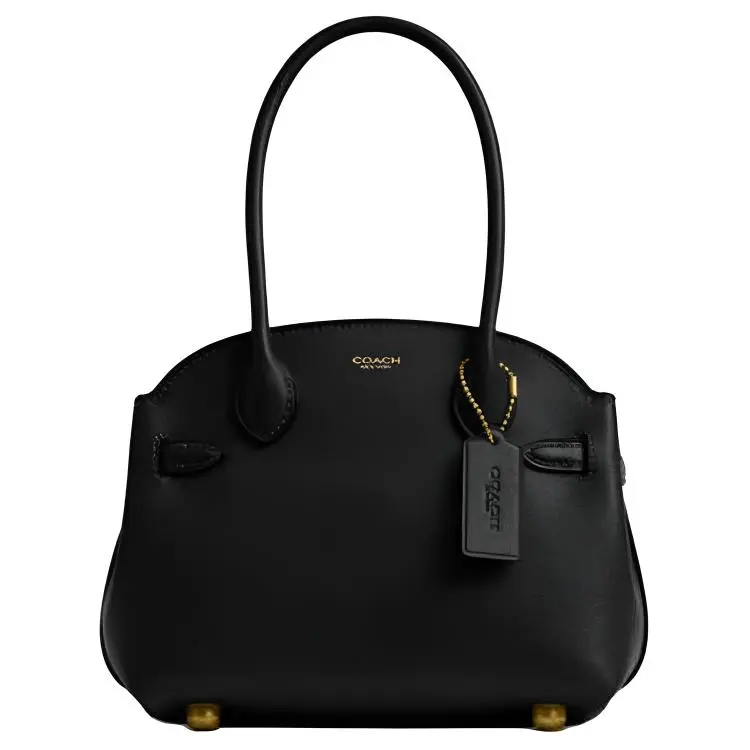 COACH Empire Carryall Cow Leather Handbag Small Women's Black