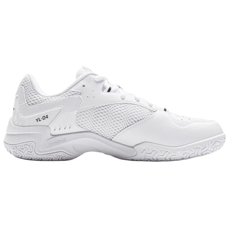 Li Ning Abrasion Resistant Breathable Low top Badminton Shoes Unisex White
