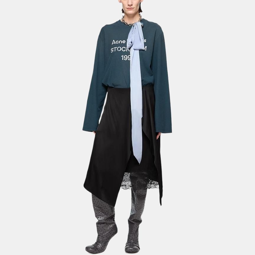 Женская юбка Acne Studios FW25 (черный) — фото 5