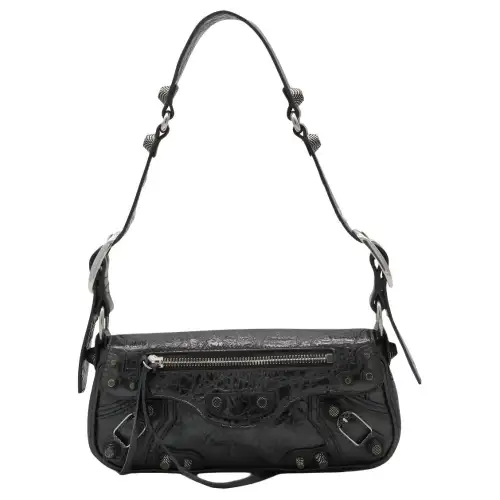 Balenciaga Calfskin Shoulder Bag, Crossbody Bag Extra Small Women's Black
