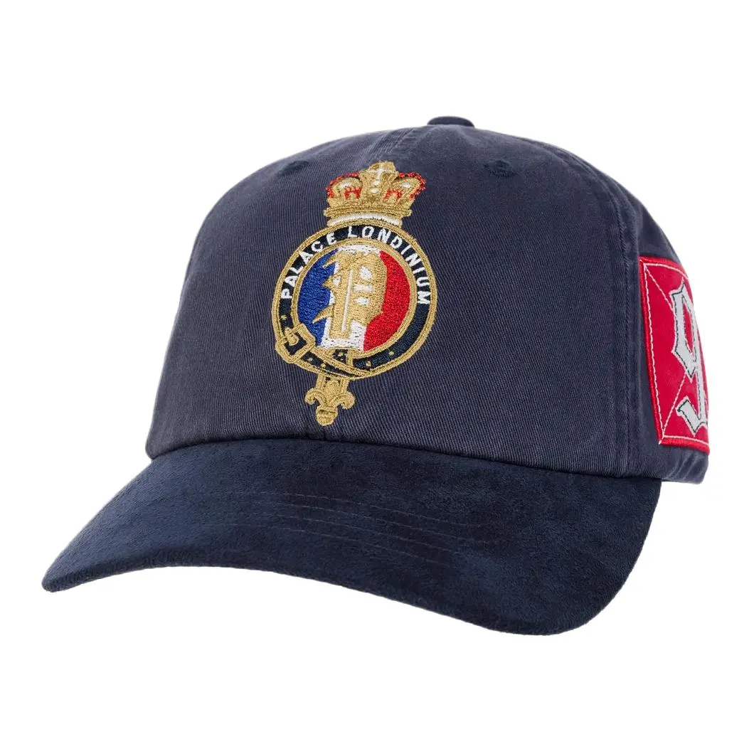 PALACE Washed Cotton Twill Baseball Caps Unisex Marine Blue