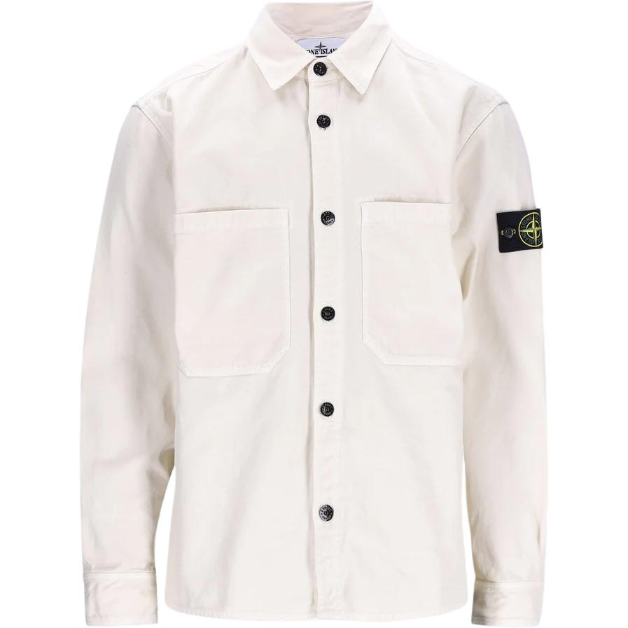 Мужская рубашка STONE ISLAND с патчем (разноцветная)
