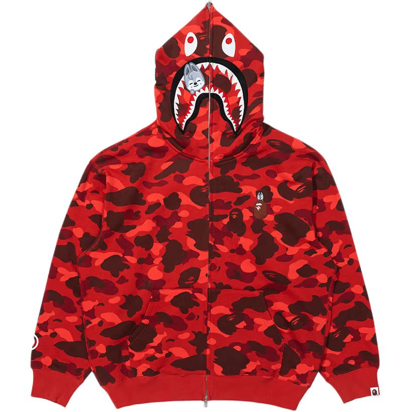 Худи A BATHING APE × Stray Kids (камуфляжное)