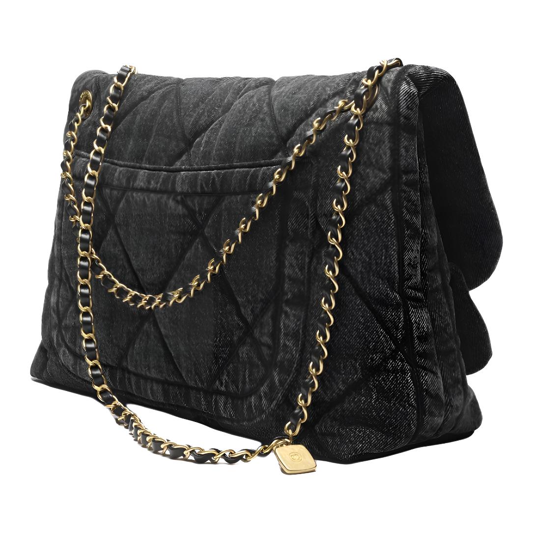 Женская сумка Chanel Maxi 25K C Logo (черная) — фото 3