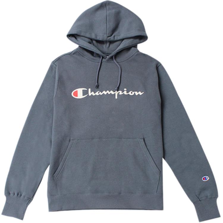 Champion Grass Stitched Logo Fleece Lined Sweatshirt Japan Version Unisex Windsor Blue