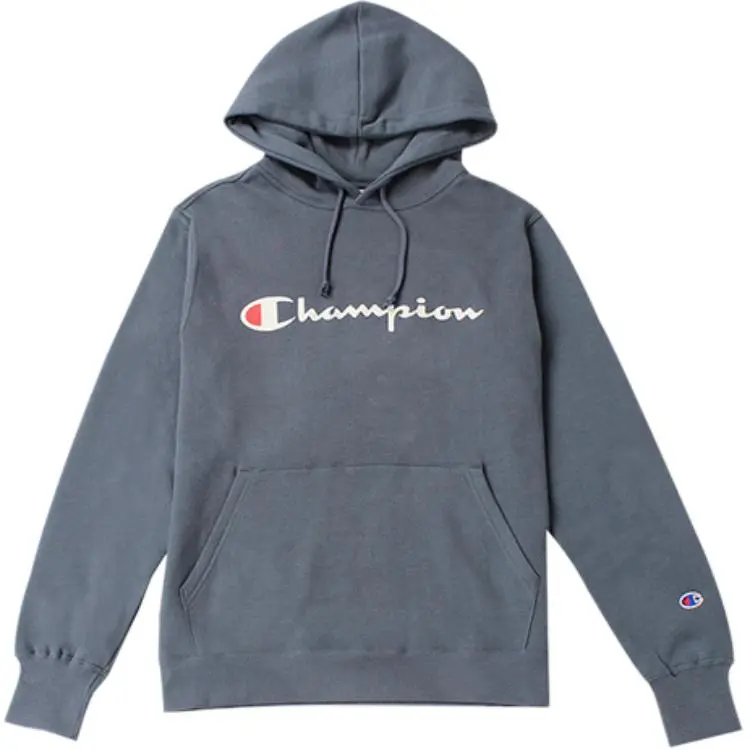 Champion Grass Stitched Logo Fleece Lined Sweatshirt Japan Version Unisex Windsor Blue